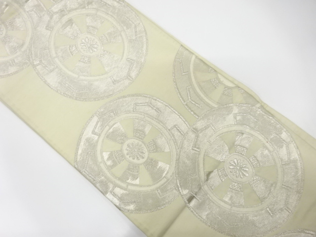 JAPANESE KIMONO / ANTIQUE FUKURO OBI / SILK / WOVEN GENJIGURUMA